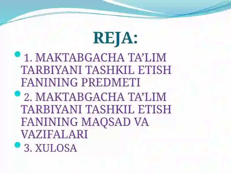MAKTABGACHA TALIM VA TARBIYA 2