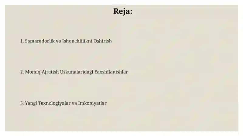Momiq Ajratish Uskunalarini Takomillashtirish 2