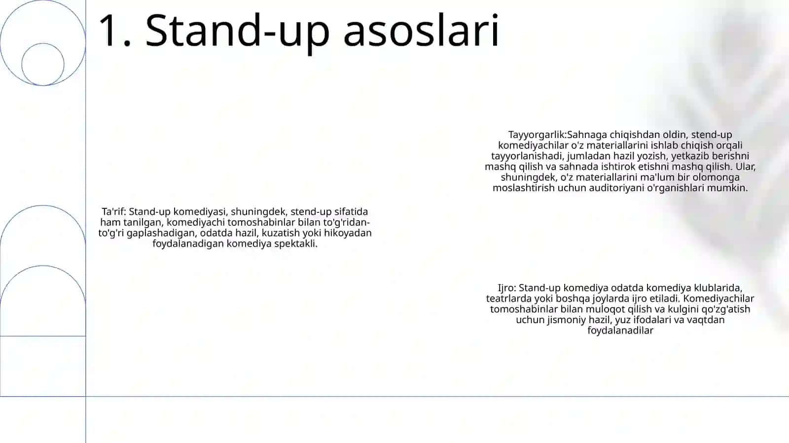 Stand Up Tayyorlash 2