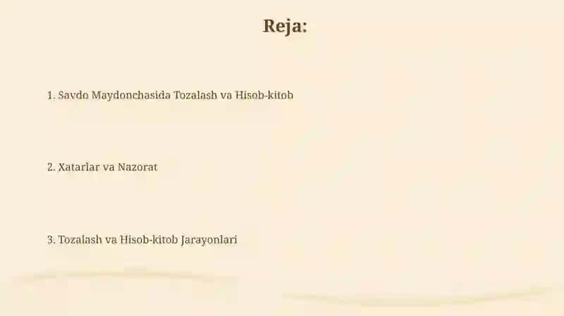 Tozalash va hisob-kitobdagi texnologiyalar 2