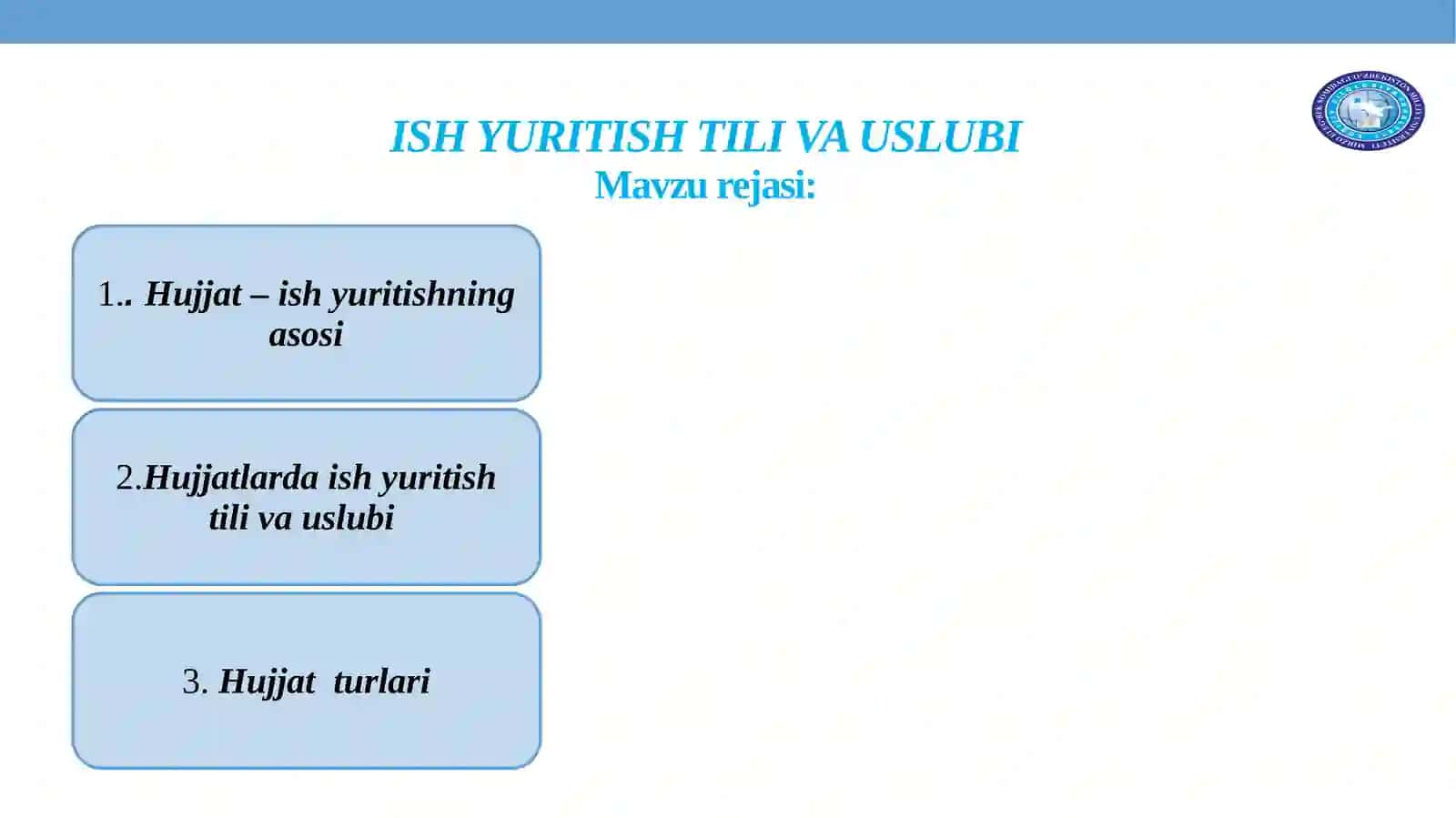 O‘ZBEK TILI VA USLUBI 2