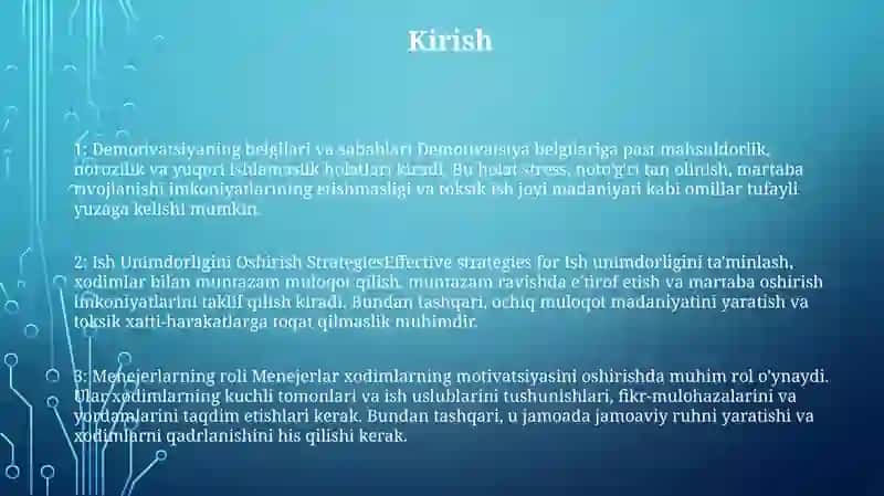 Ish Unimdorligini Oshirish Strategies 2