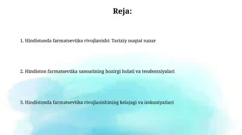 Hindistonda farmatsevtikaning rivojlanishi 2