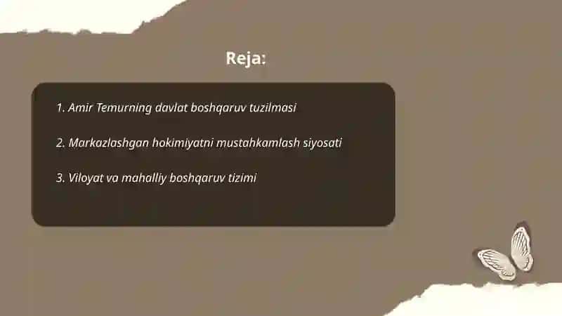 Oʻzbekistonning eng yangi tarixi fanidan mustaqil ishi 2