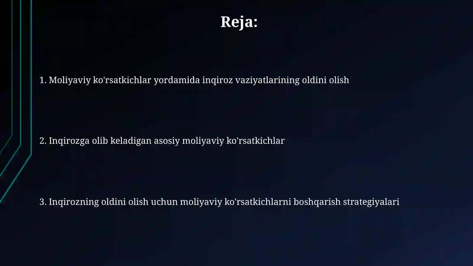 Inqirozli holatlarning oldini olish 2