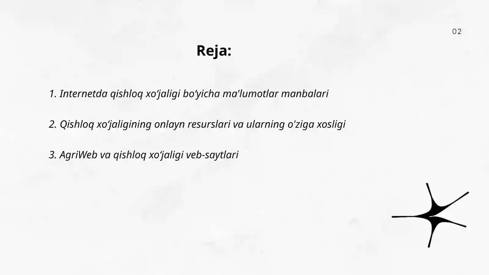 Internetda qishloq xoʻjaligi boʻyicha ma'lumotlar 2