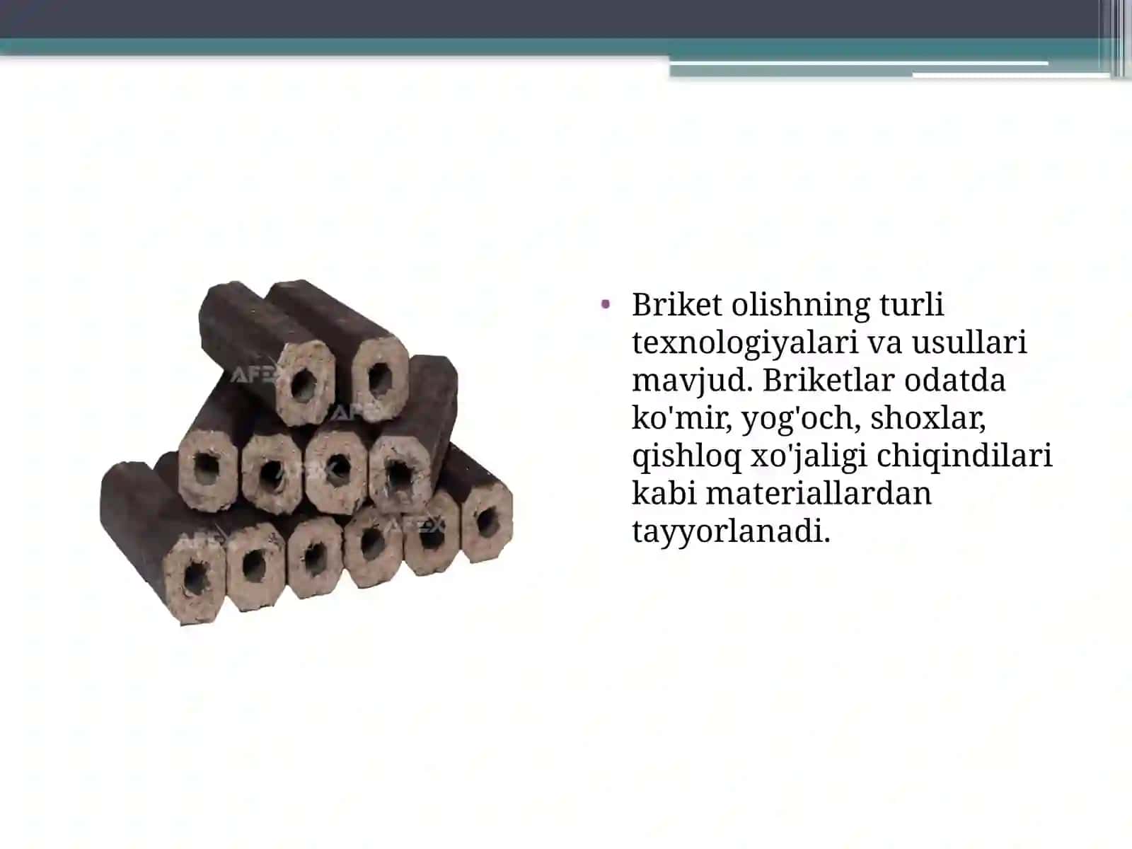 Briket olish texnalogiyasi va usullari 2