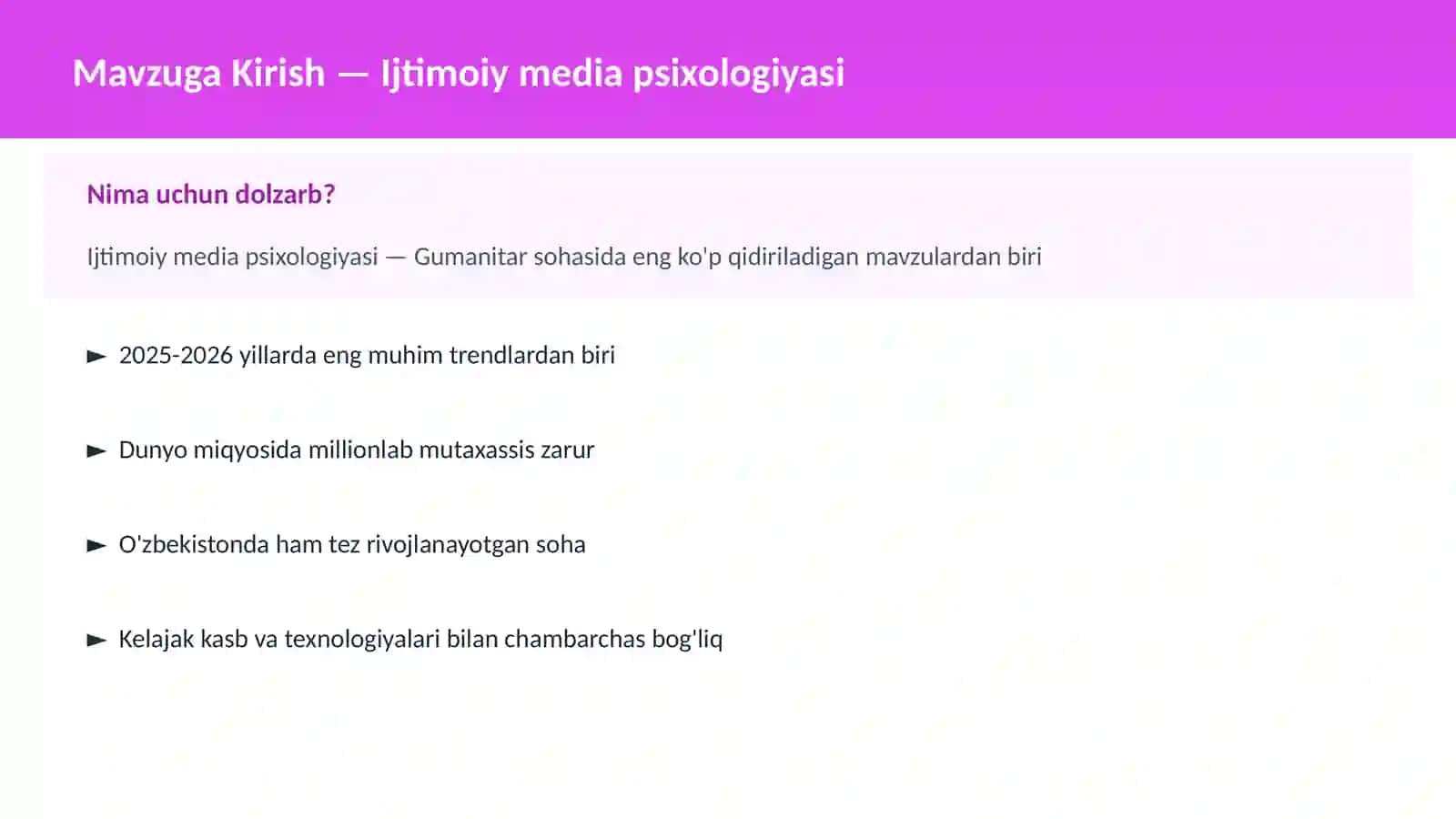 Ijtimoiy media psixologiyasi 2