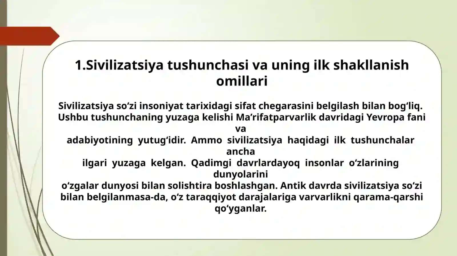 Ilk sivilizatsiyalarning shakllanishi 2