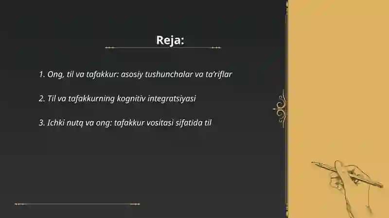 Ong til va tafakkur va ularning umumiyligi 2