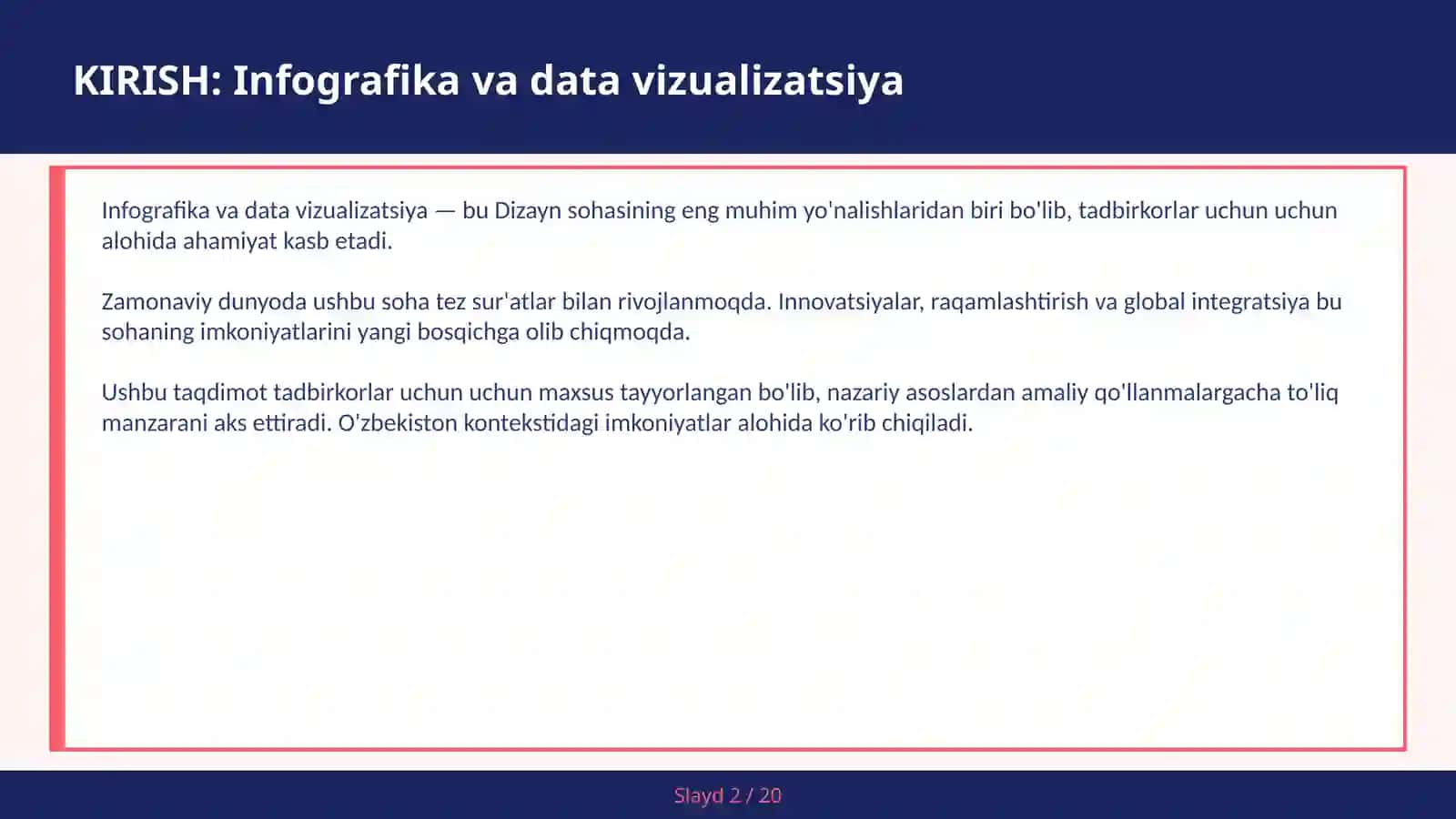 Infografika va Data Vizualizatsiya 2