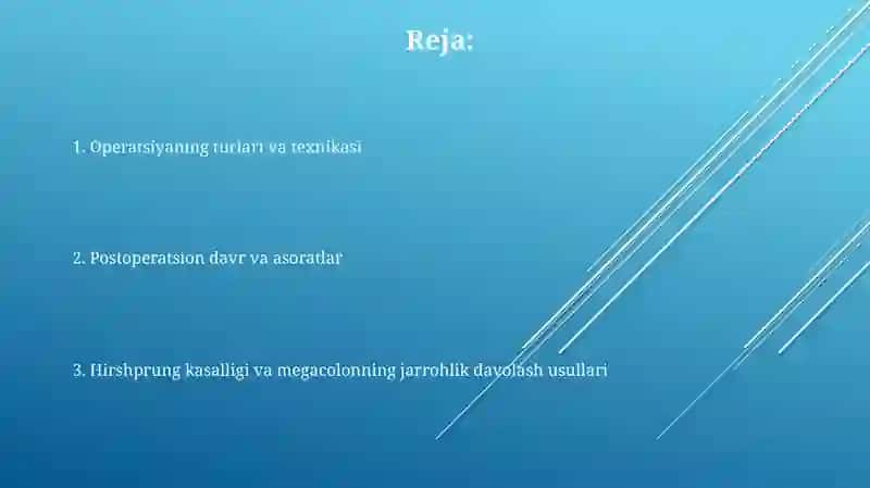 HIRSCHSPRUNG KASALLIGI VA MEGAKOLONDA JARROHLIK MUOLAJALARI 2