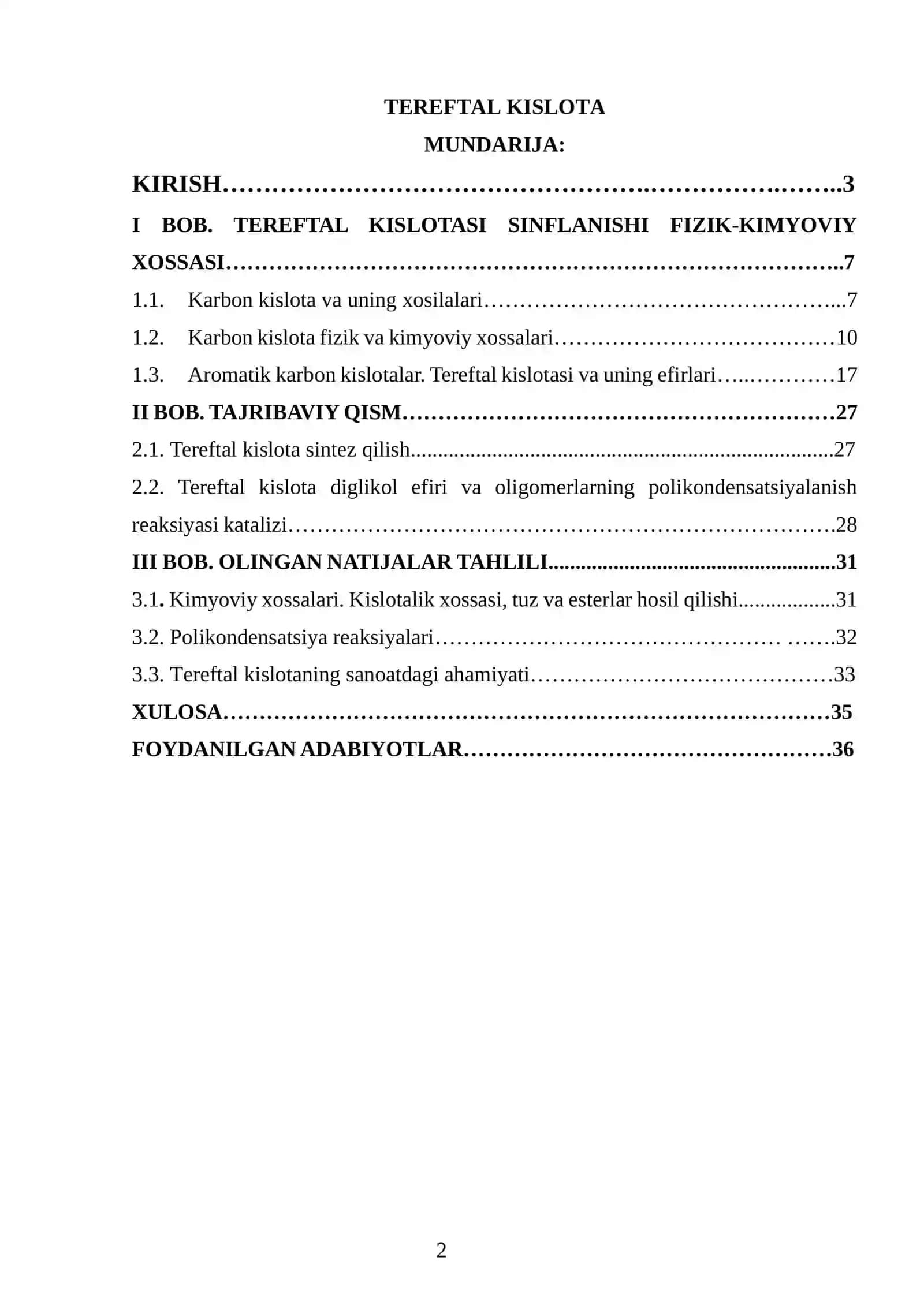 TEREFTAL KISLOTA 2