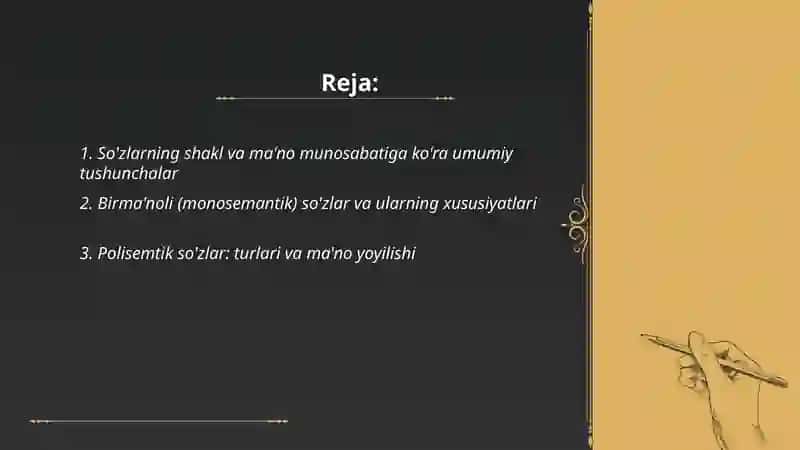 Sozlarning shakl va ma’no munosabatiga kòra turlari 2