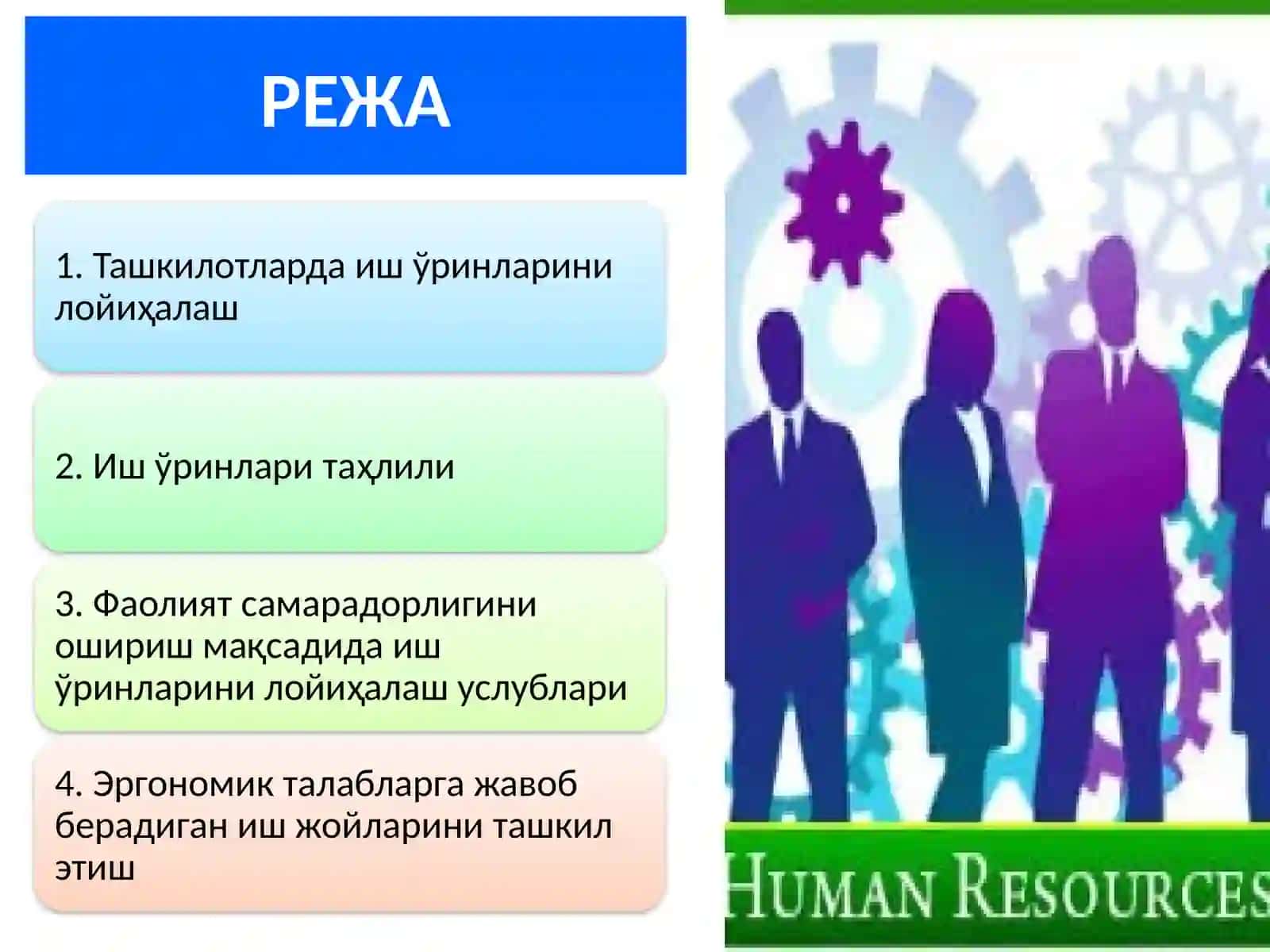 Инсон ресурсларини бошқариш фани 2