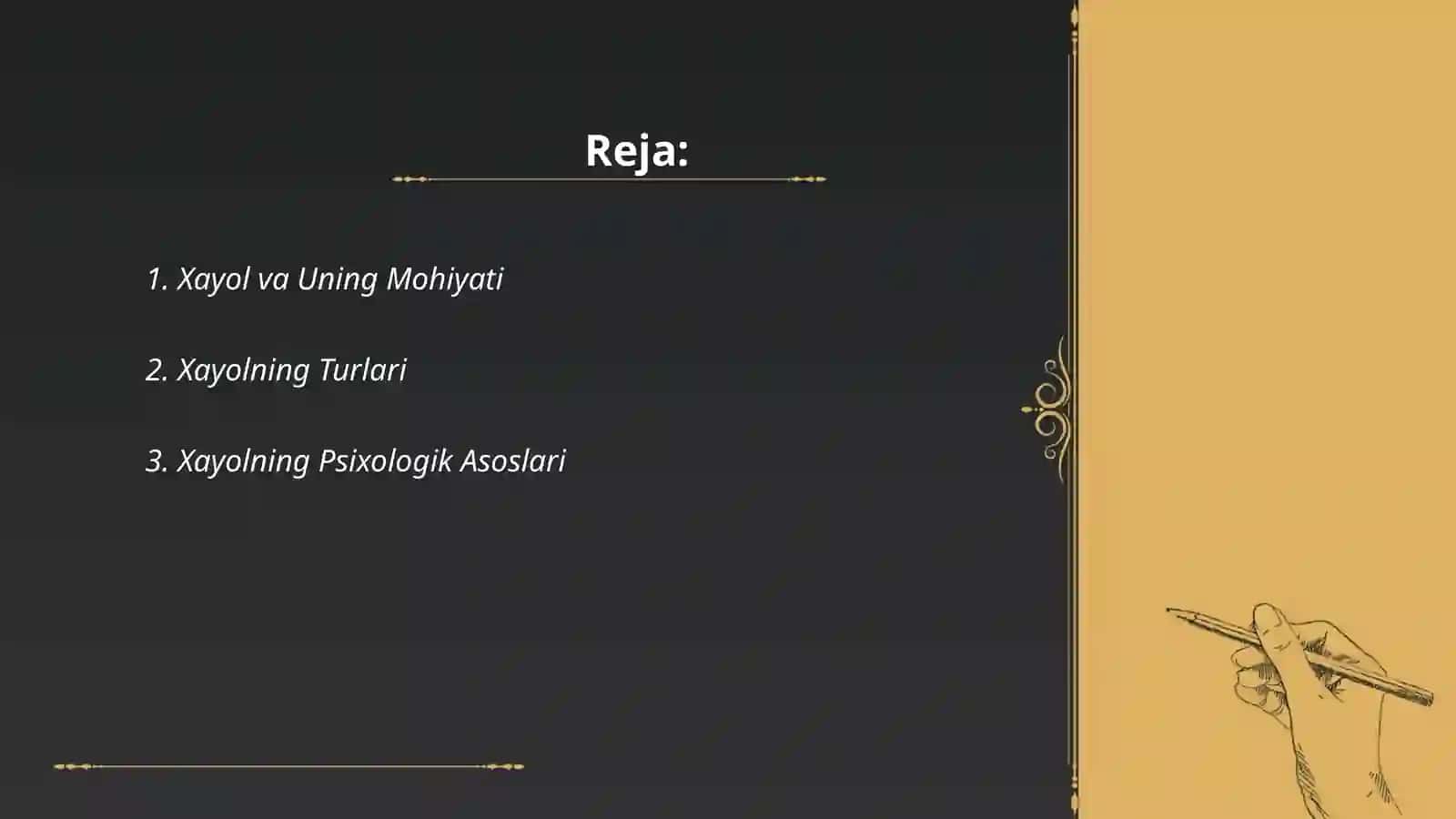 Xayol haqida tushuncha 2