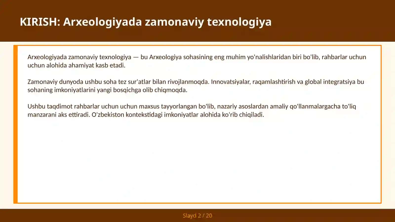 Arxeologiyada zamonaviy texnologiya 2