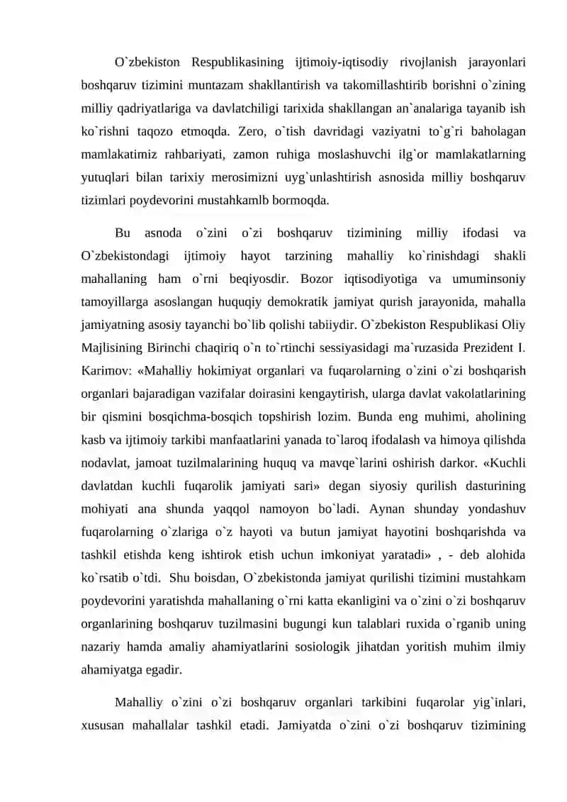 O`zbekistonda mahalliy boshqaruv tizimi shakli 2
