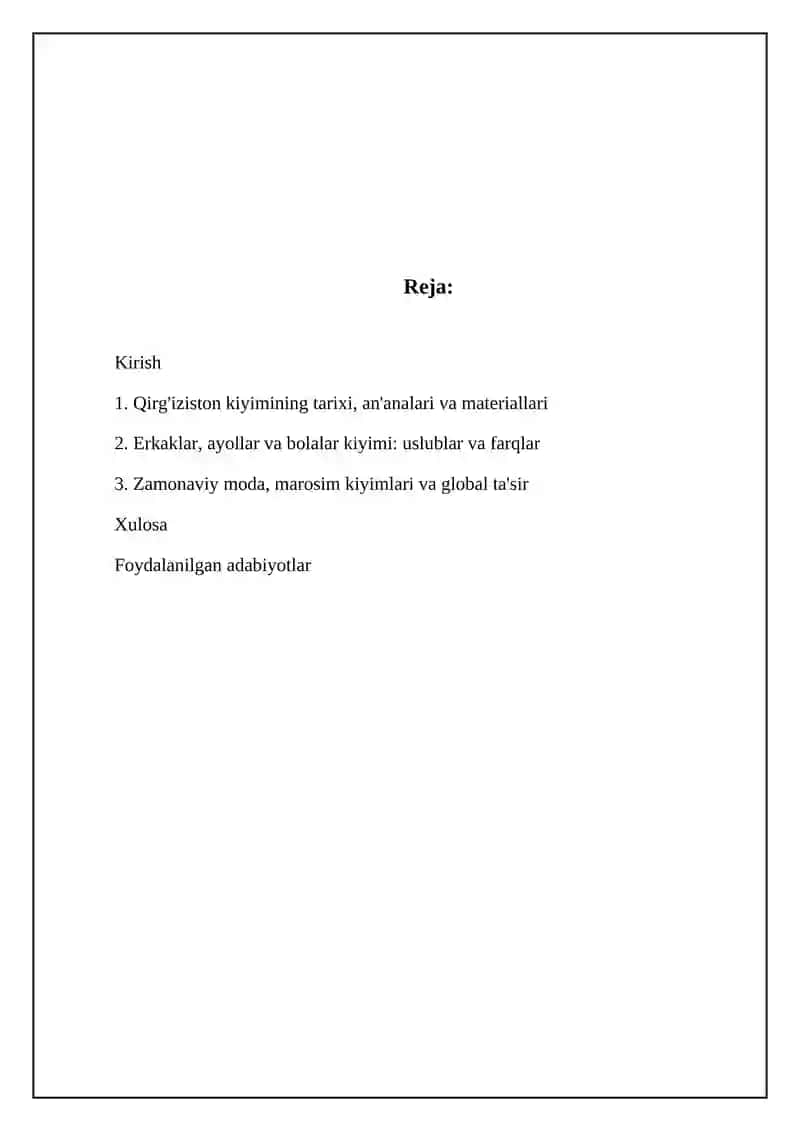 Qirģiziston liboslari 2