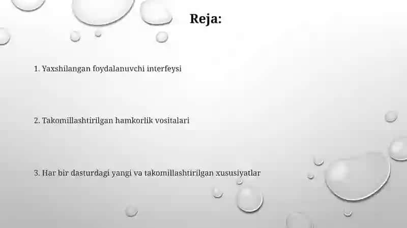 MS Office 2010 dasturlar paketi imkoniyatlari 2