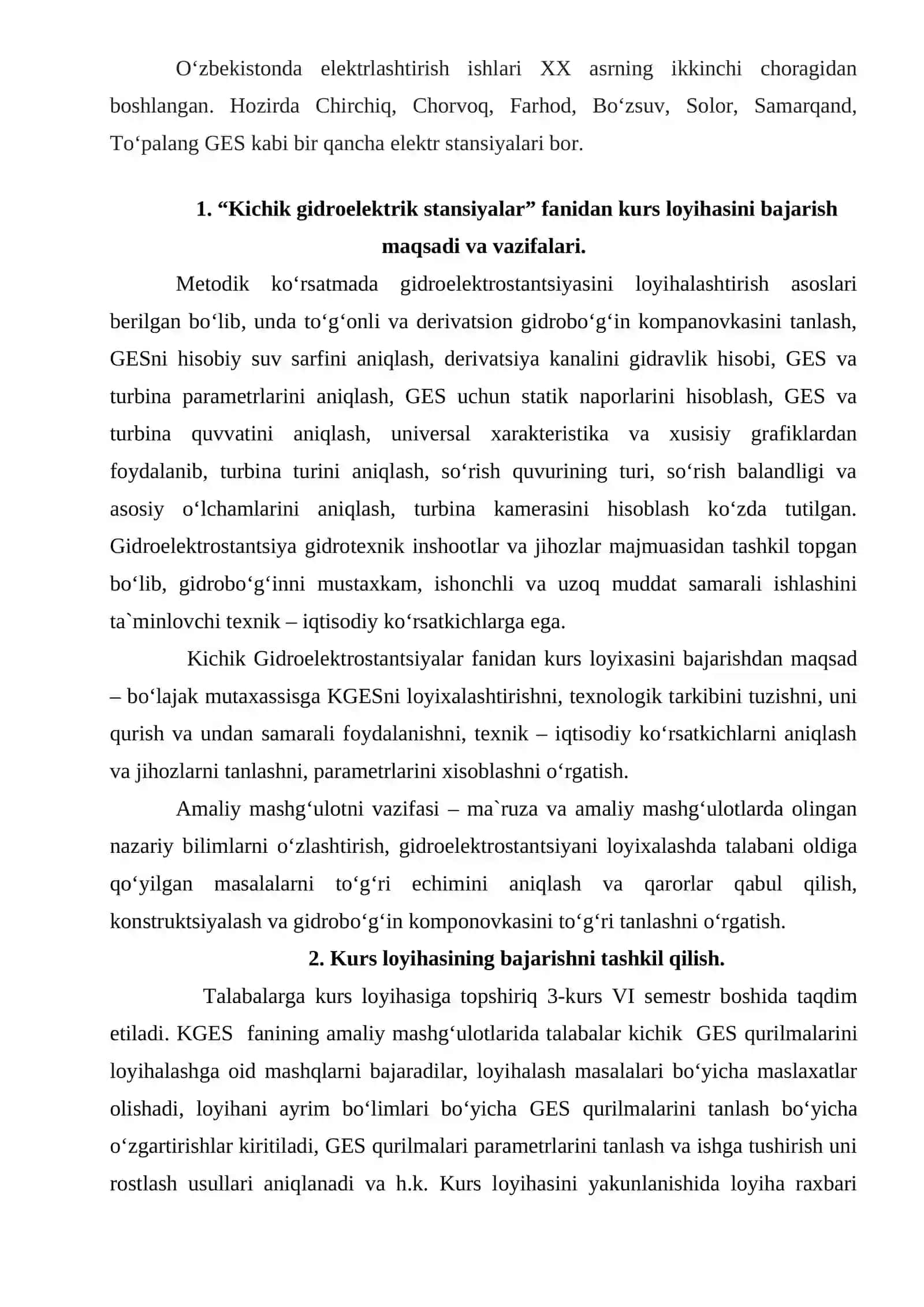 Gidroelektr stansiyalari - GESlar 2