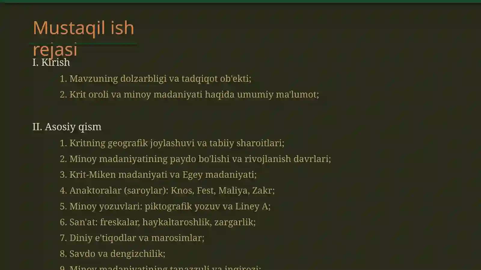 Miloddan avvalgi II mingyillikda Krit sivilizatsiyasi 2