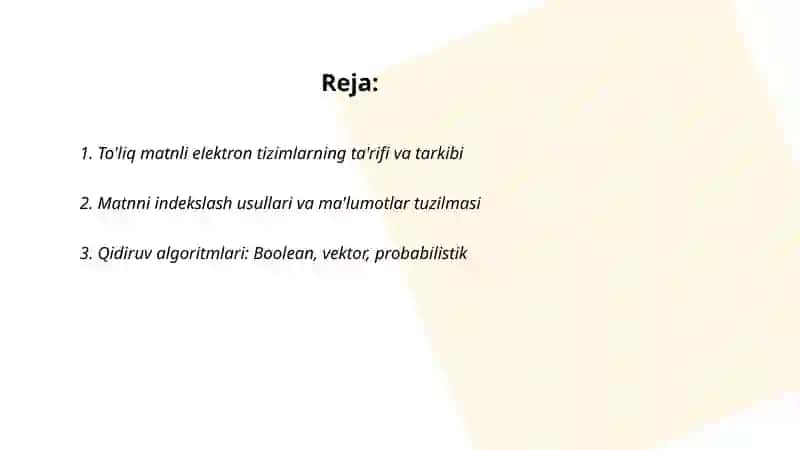 To'liq matnli elektron tizimlar 2