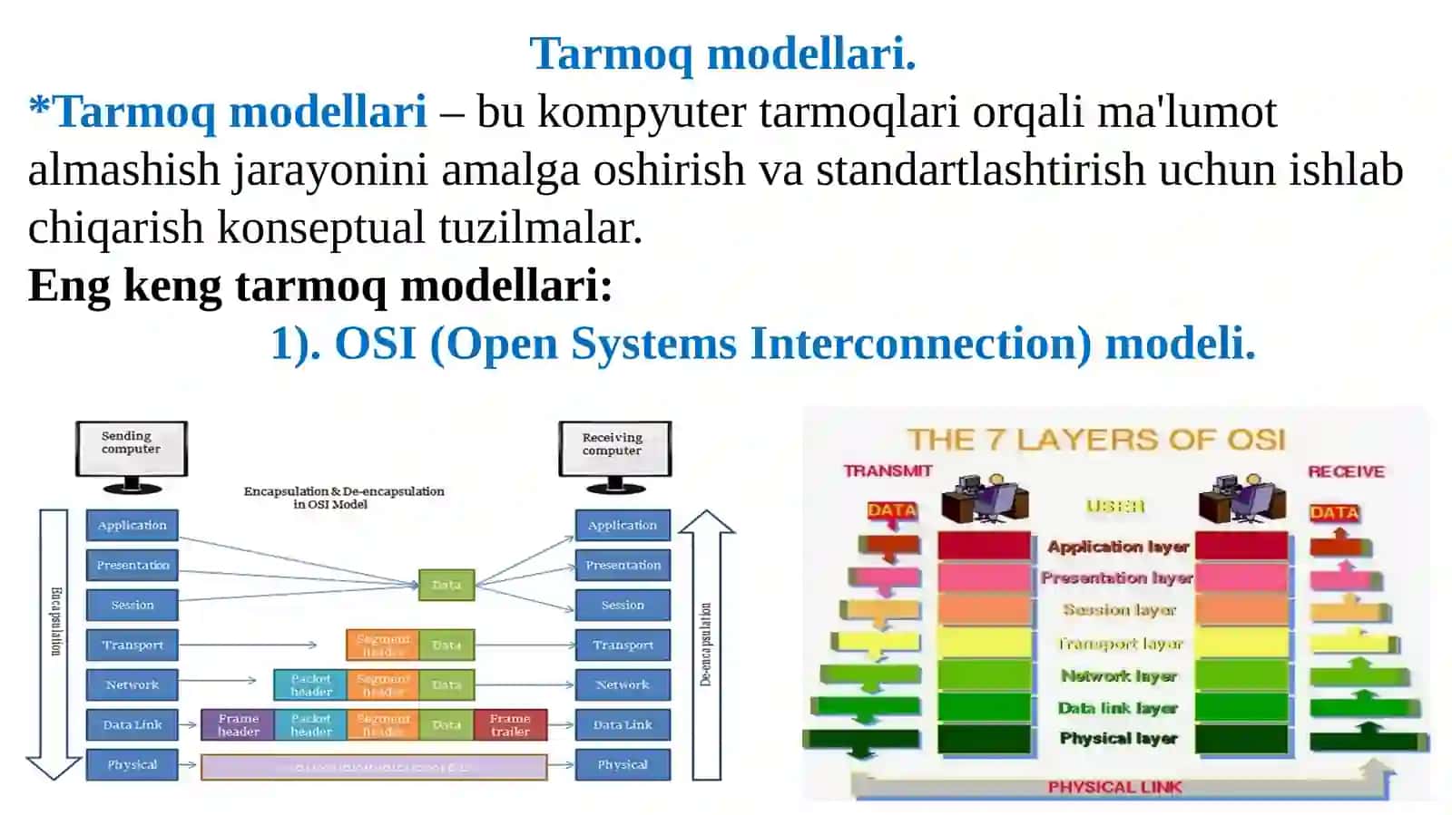 Tarmoqmodellarivatarmoqarxitekturasi 2