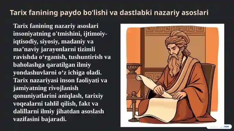 Tarix fanining nazariy asoslari: rivojlanish bosqichlari 2