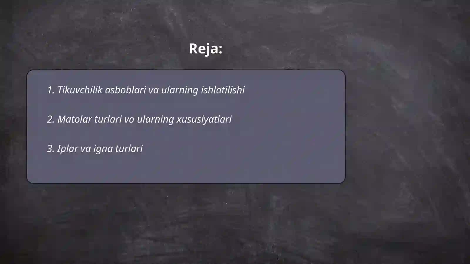 Tikuvchilik asoslari 2