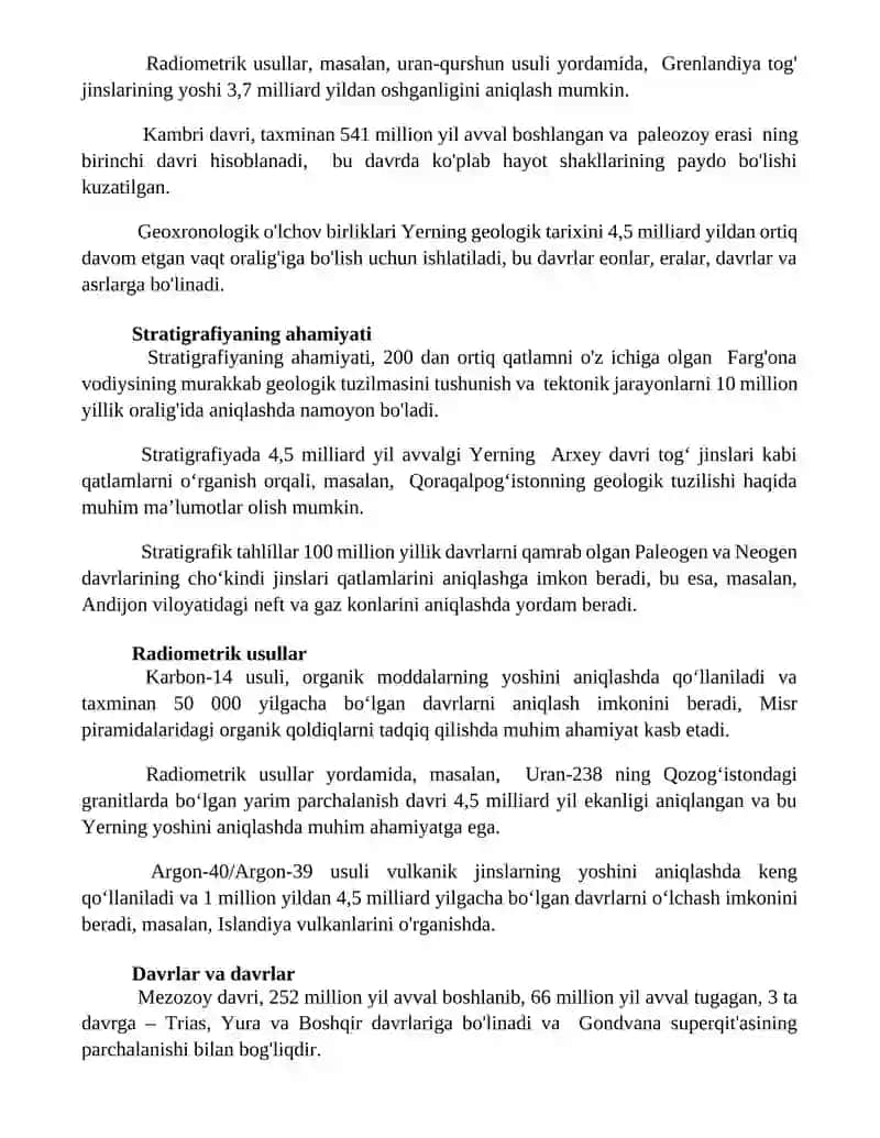 Geoxronologik jadval 2