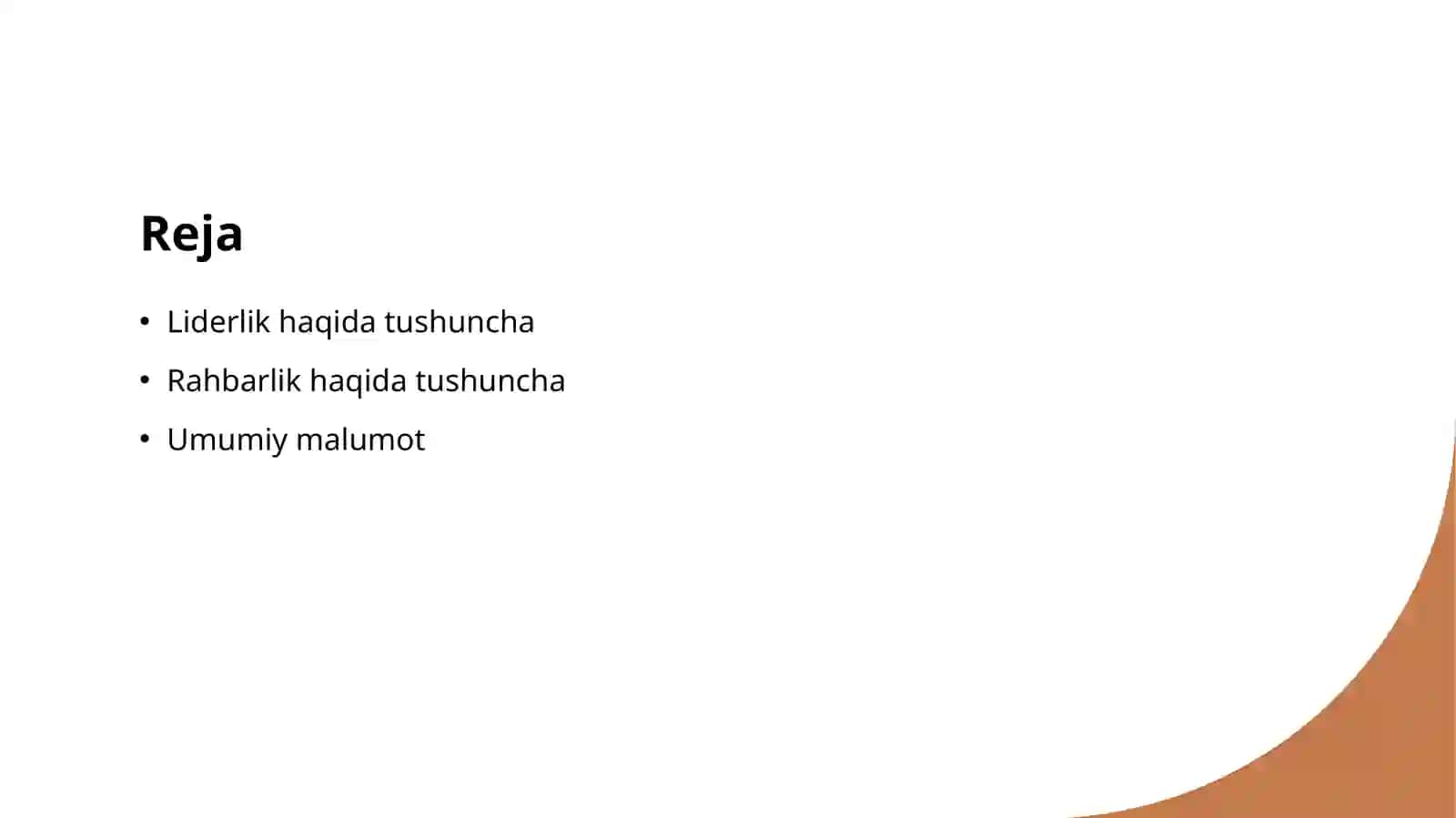 Liderlik va rahbarlik 2