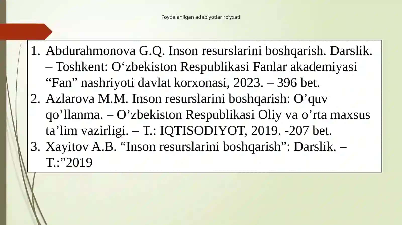 Insonresurslarini boshqarish 2
