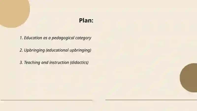 Basic categories and concepts of pedagogical science 2