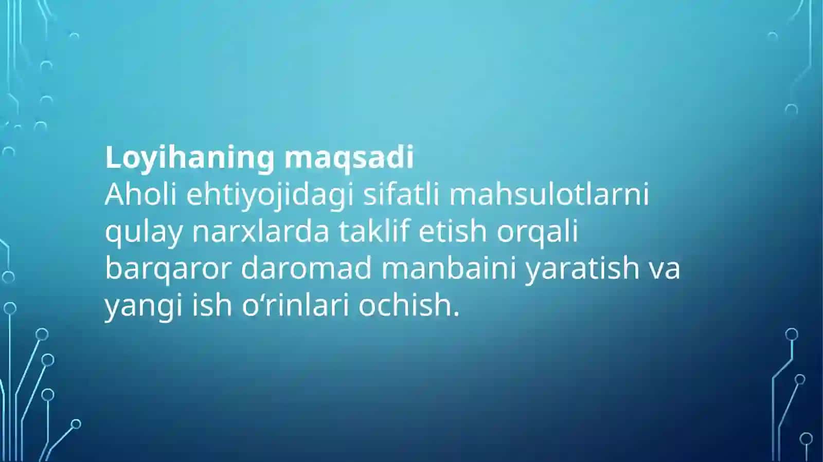“SMART TRADE” savdo loyihasi 2