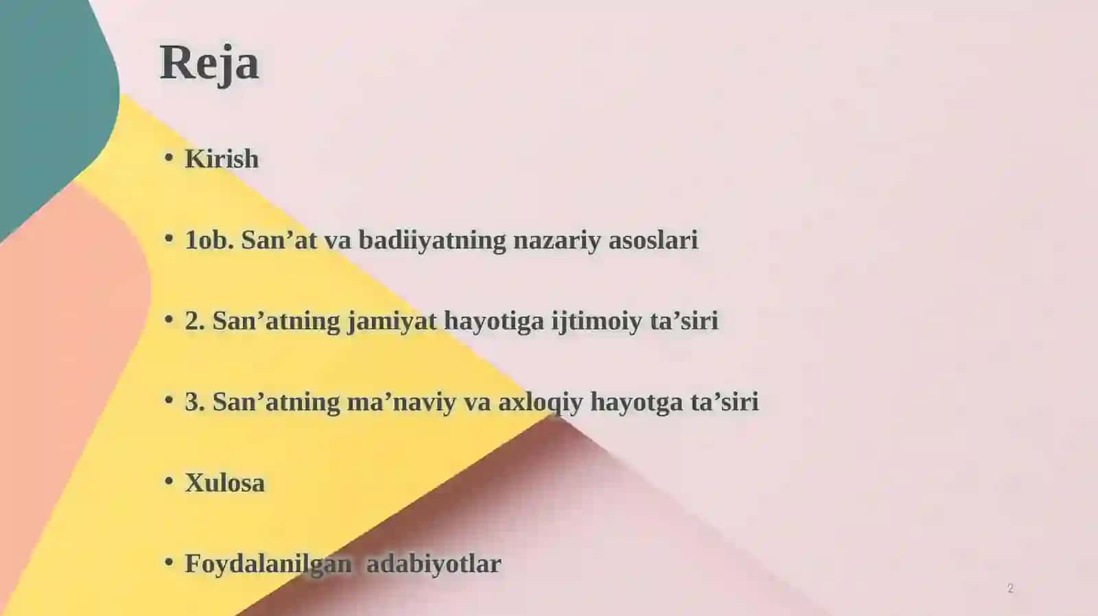 San’at va badiiyatning jamiyatga ta’siri 2