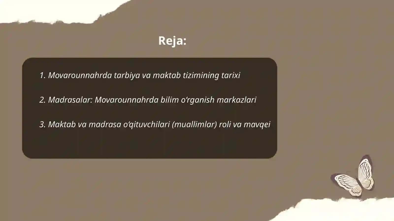 Movarounnahrda tarbiya, maktab va pedagogik fikrlar jarayoni 2