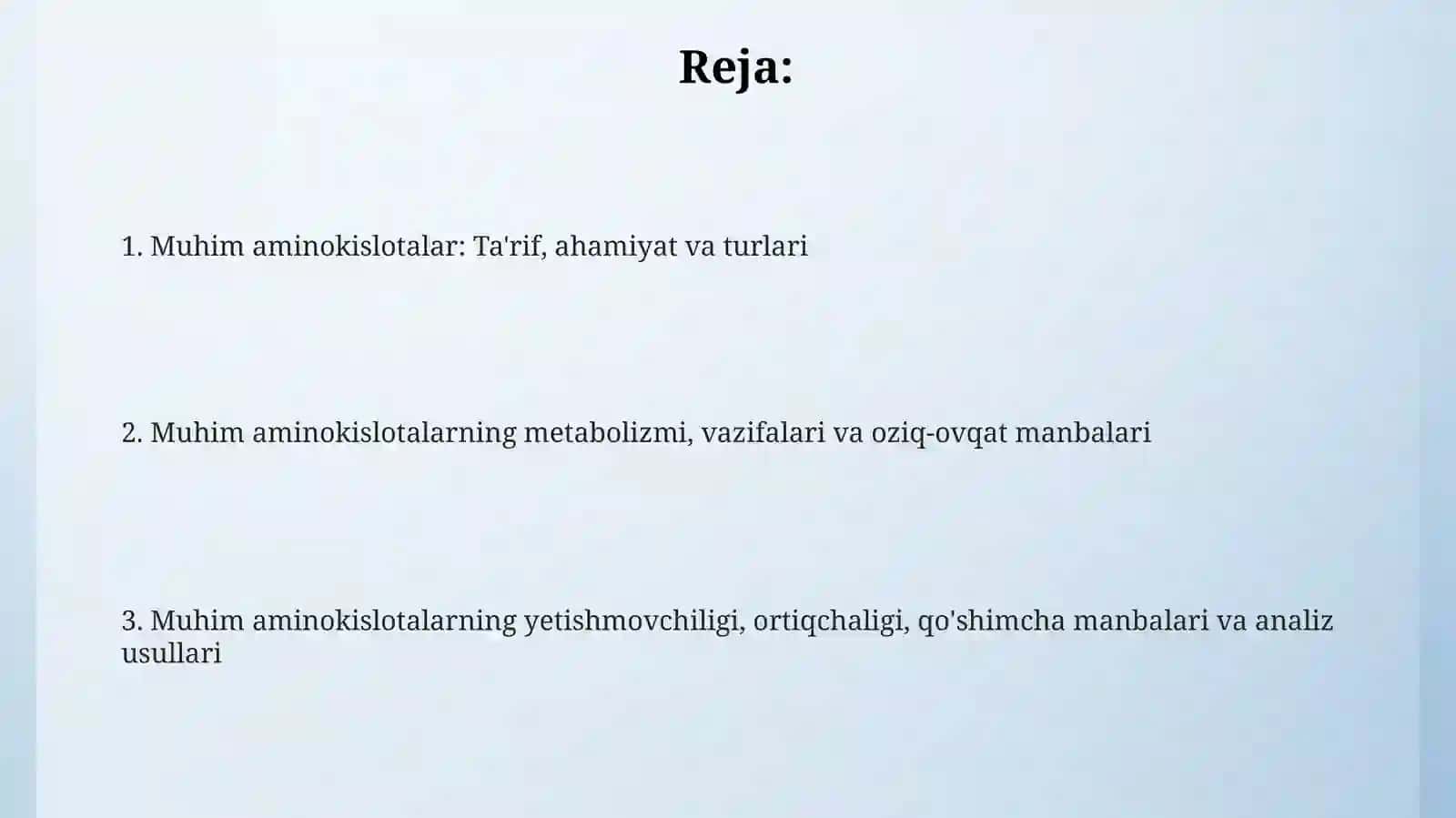 Muhim aminokislotalar 2