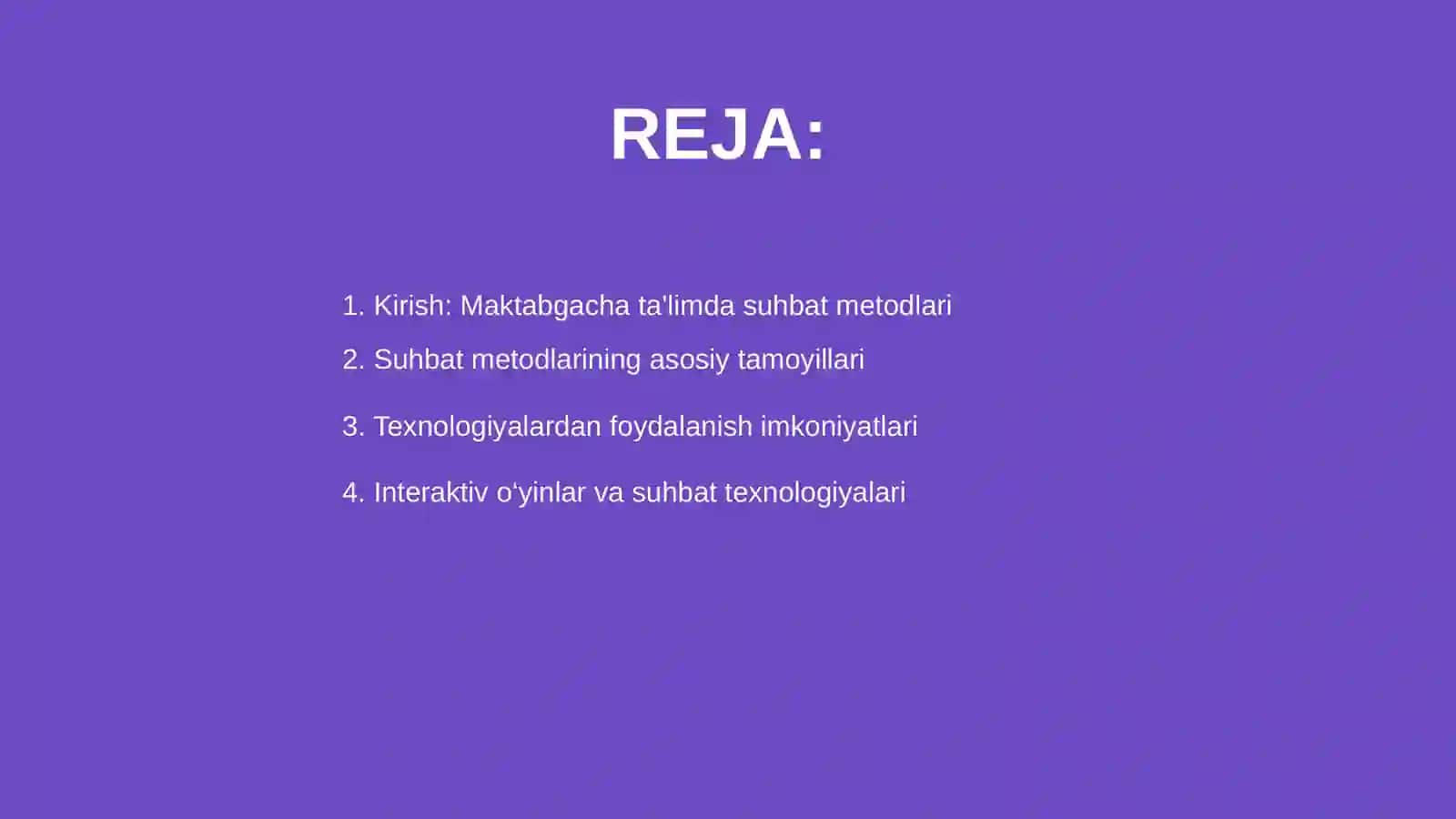 Suhbat Metodlari va Texnologiyasi 2