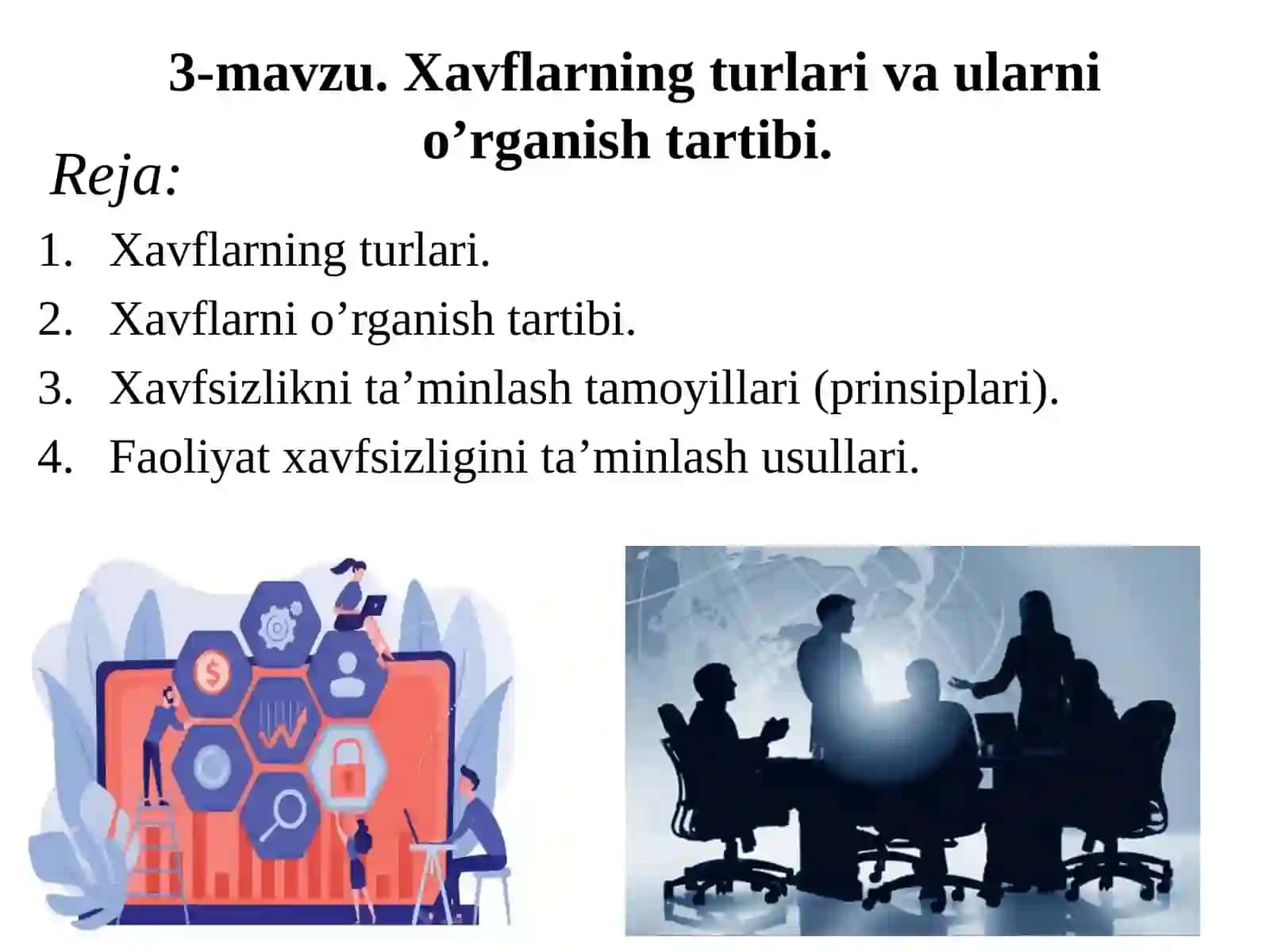 Xavflarning turlari va ularni o‘rganish tartibi 2