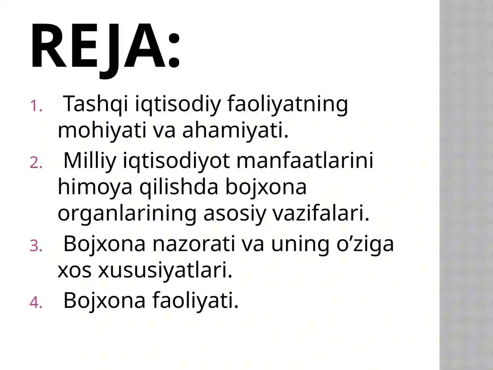 Tashqi savdo faoliyati bo'yicha orqali tartibga solish 2