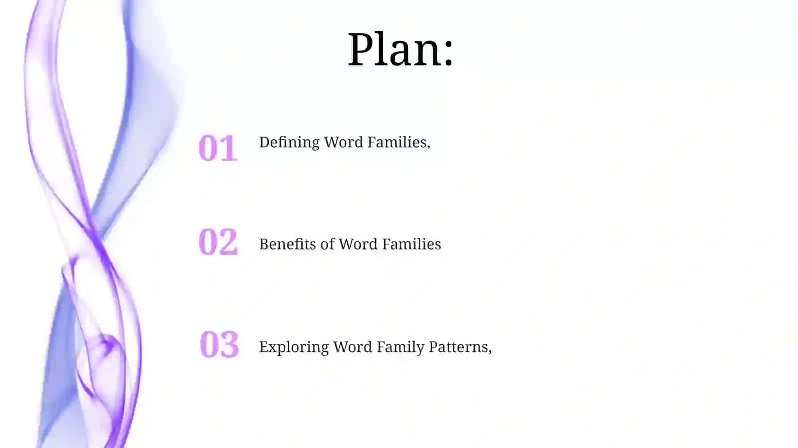 Word families 2