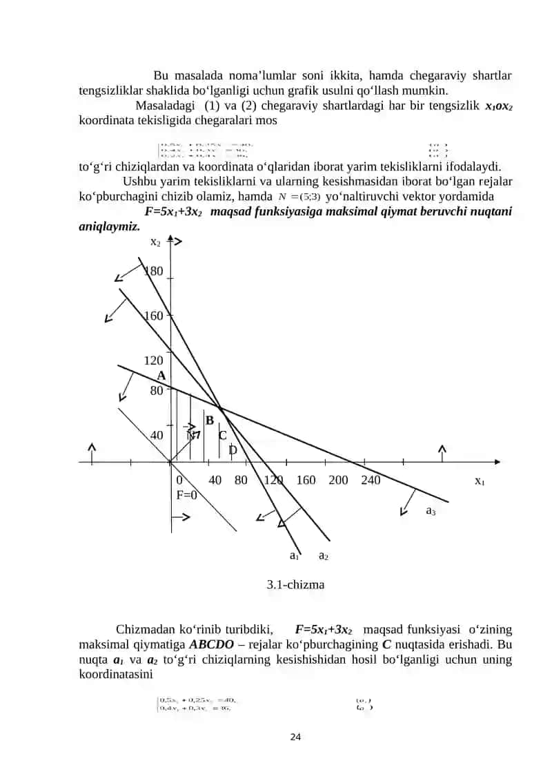 Chiziqli programmalaştirish masalalari 2