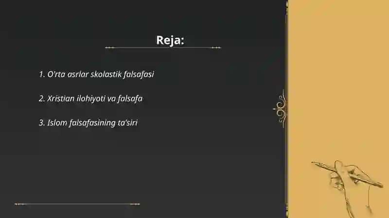 O'rta asrlar skolastik falsafasi 2