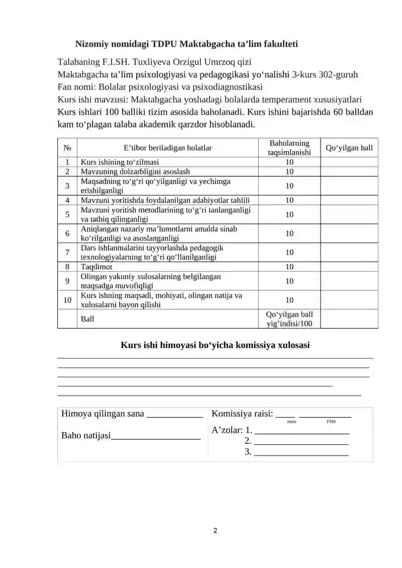 Maktabgacha Yoshadagi Bolalarda Temperament Xususiyatlari 2