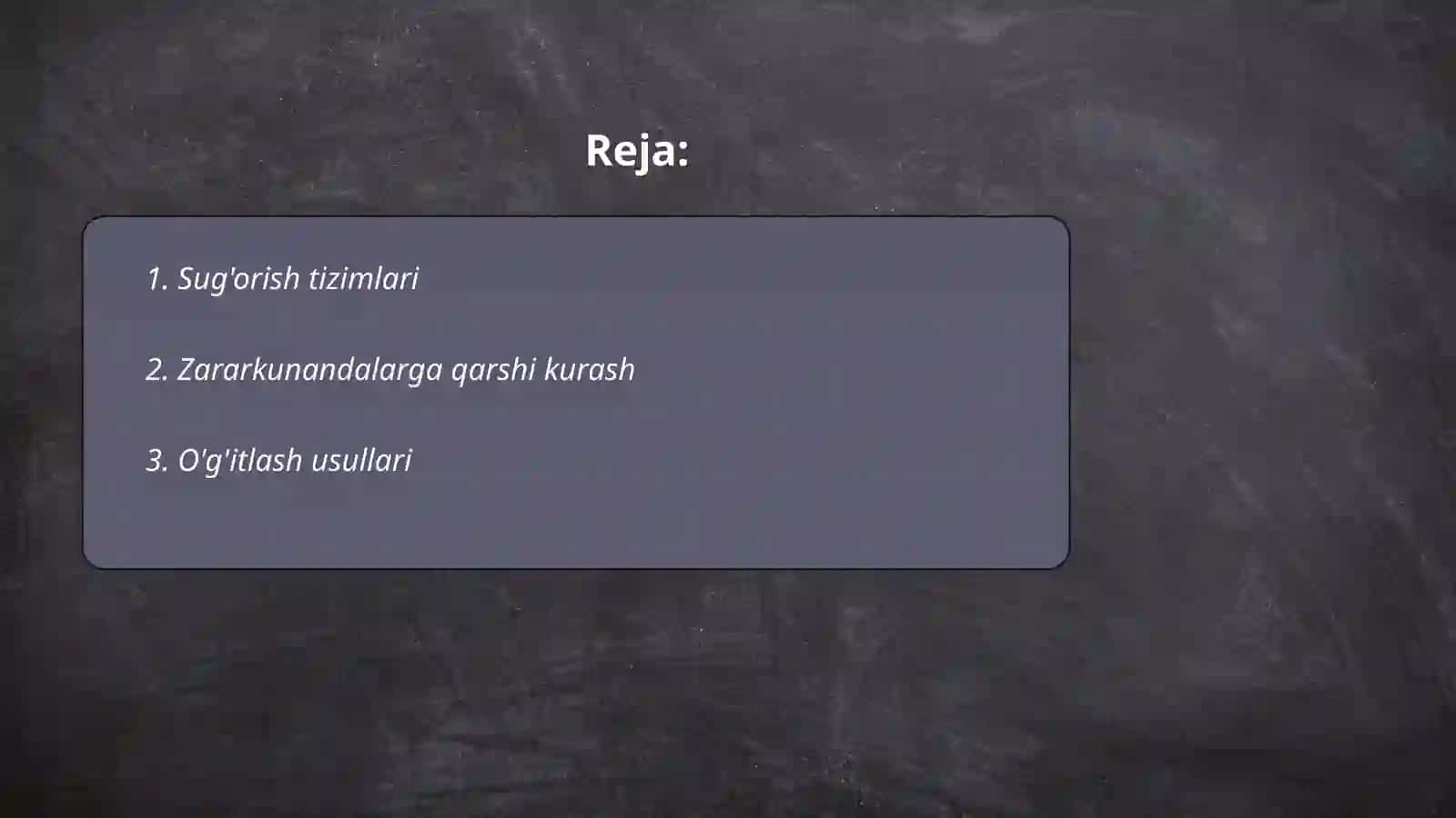 Sug'orish tizimlari 2