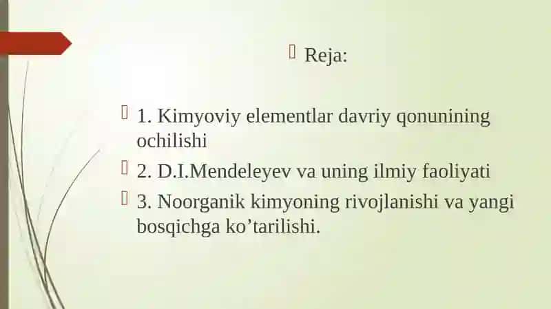 Kimyoning rivojlanish bosqichlari 2