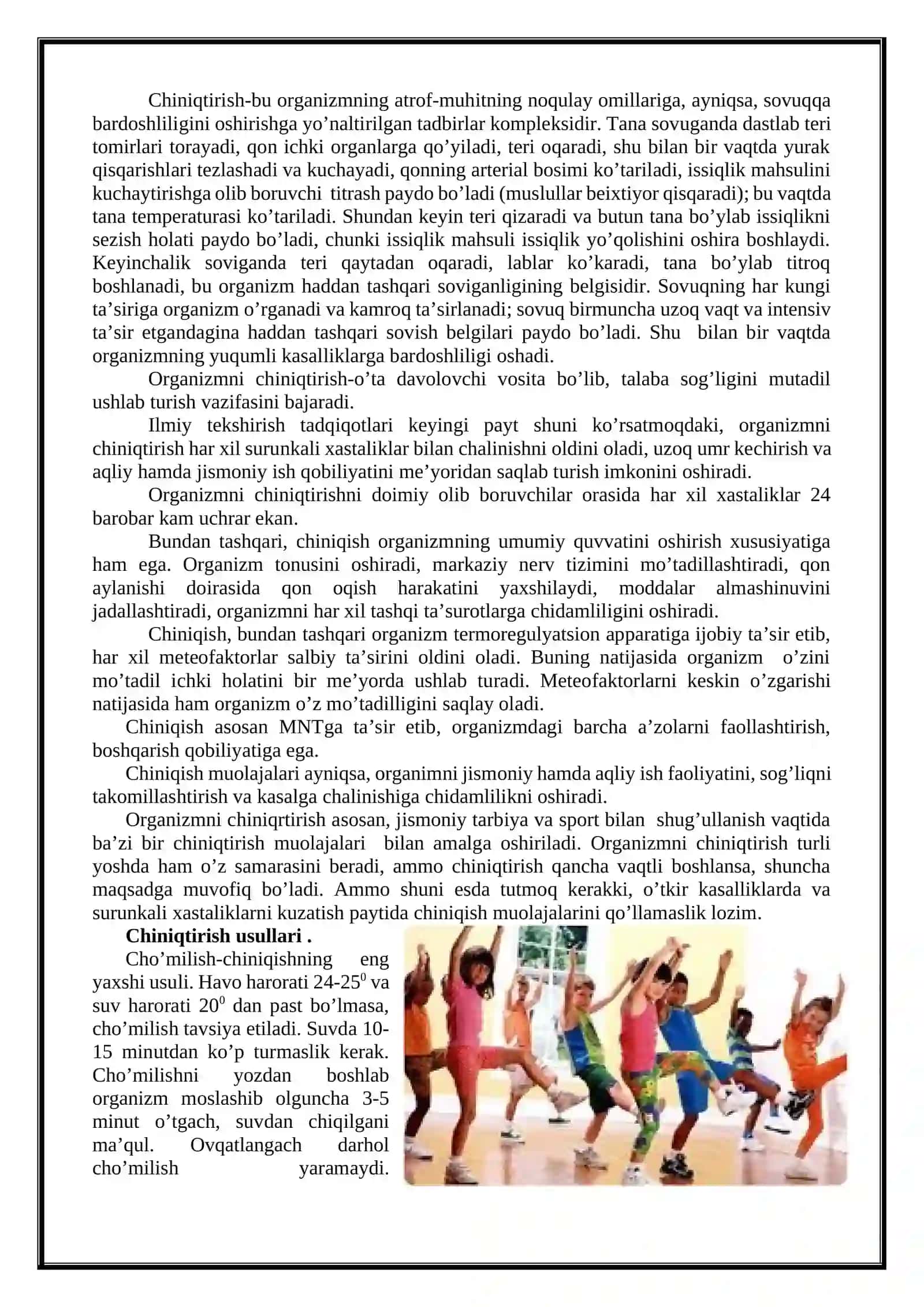 Salomatlik va faol harakatchanlik 2