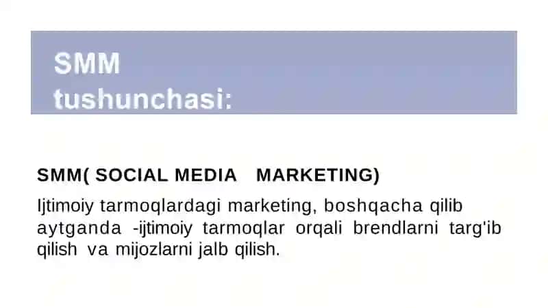SMM (SOCIAL MEDIA MARKETING MENTORING) 2