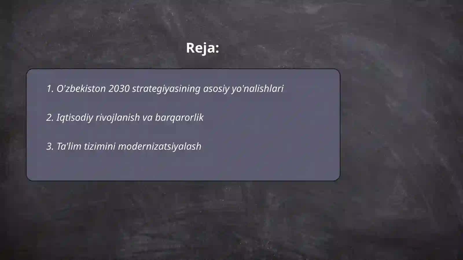 O'zbekiston 2030 strategiyasi mazmun-mohiyati 2